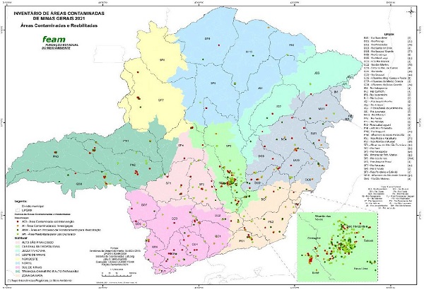 Mapa de áreas contaminadas DENTRO